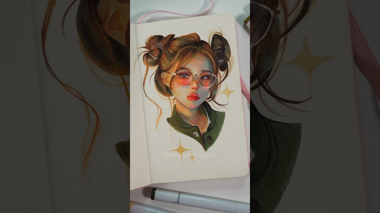 Mastering Light & Color: Alcohol Marker Portrait Tutorial 🎨