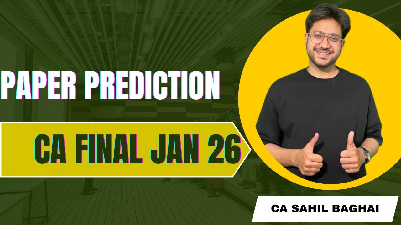 CA Final IDT Jan 26 Paper Out | ABC Analysis by CA Sahil