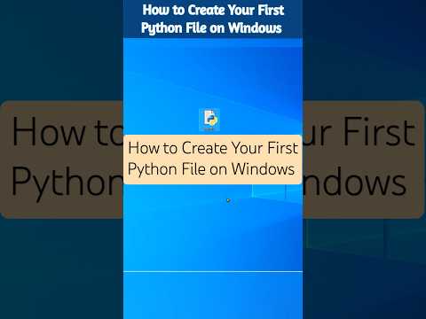 How to Create Your First Python File on Windows ๐ #shorts