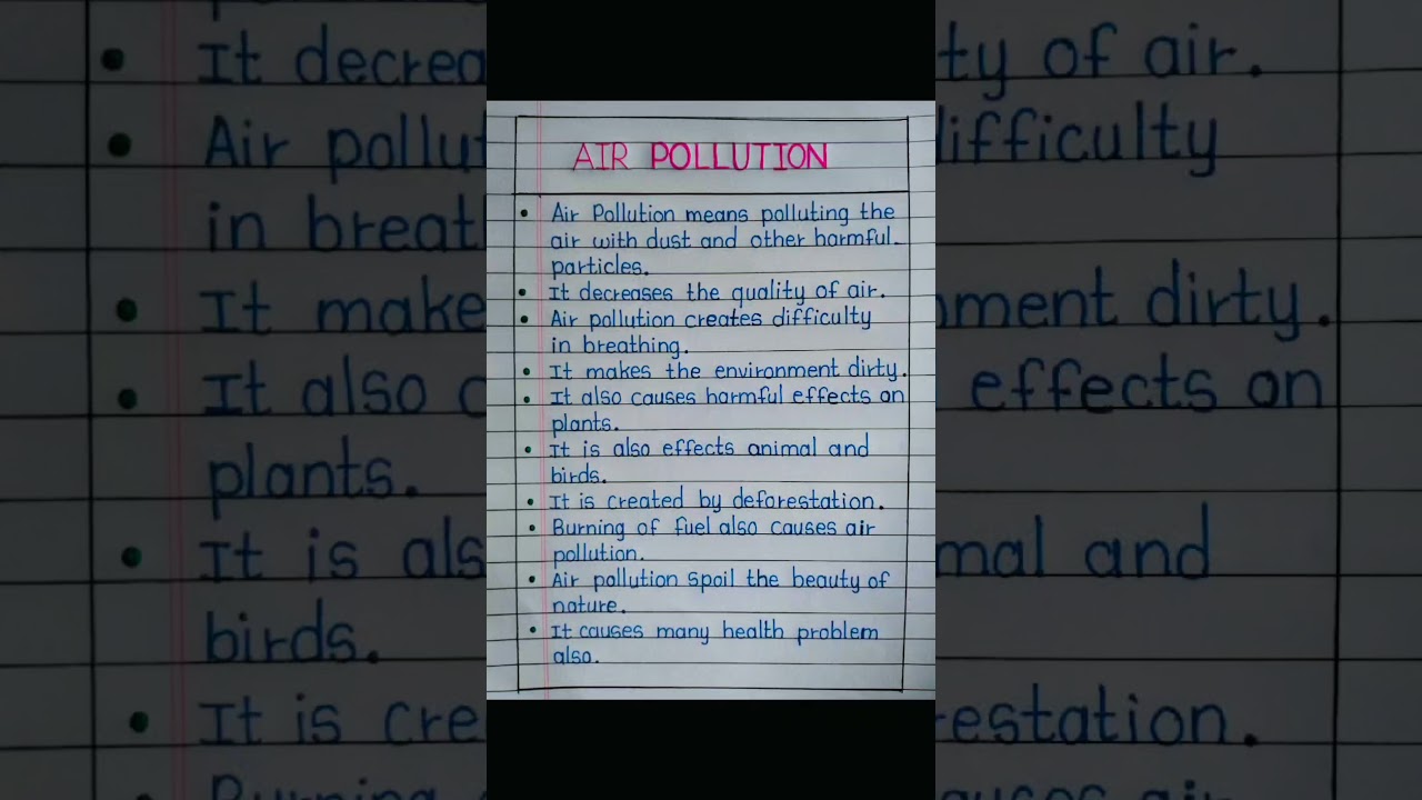 10 Lines on Air Pollution π