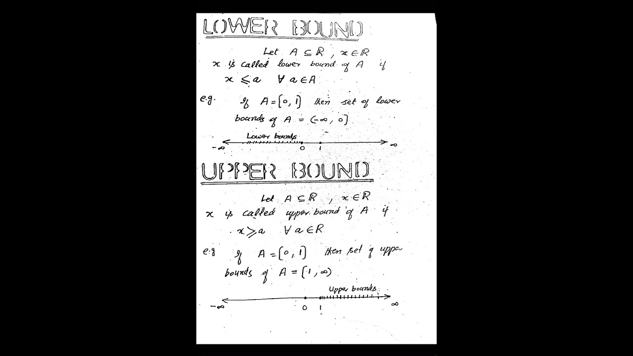 Understanding Lower and Upper Bounds in Real Analysis