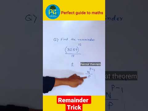 Remainder trick | Fermat Theorem #shorts #perfectguidetomaths