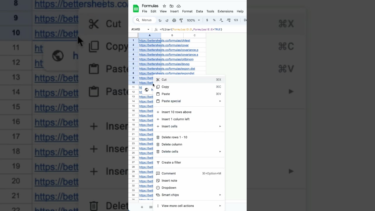 Open Multiple Links in Google Sheets 🔗