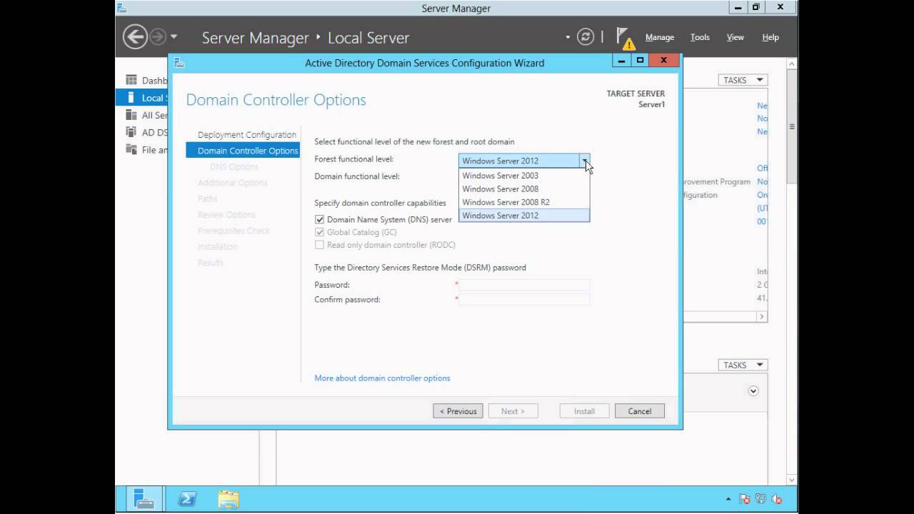 Active Directory (ADDS) Installation & Configuration - Windows Server 2012