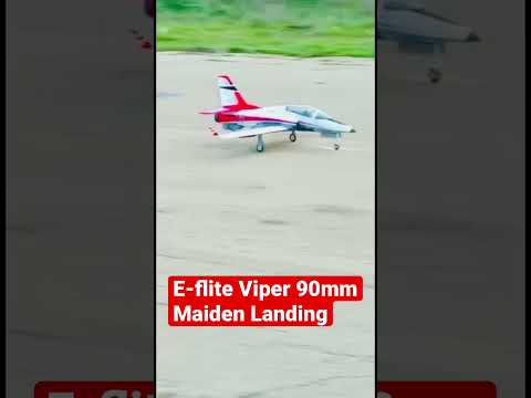 E-flite Viper 90mm Maiden Landing #rcplane #eflite #viper #rcplane #rc #landing