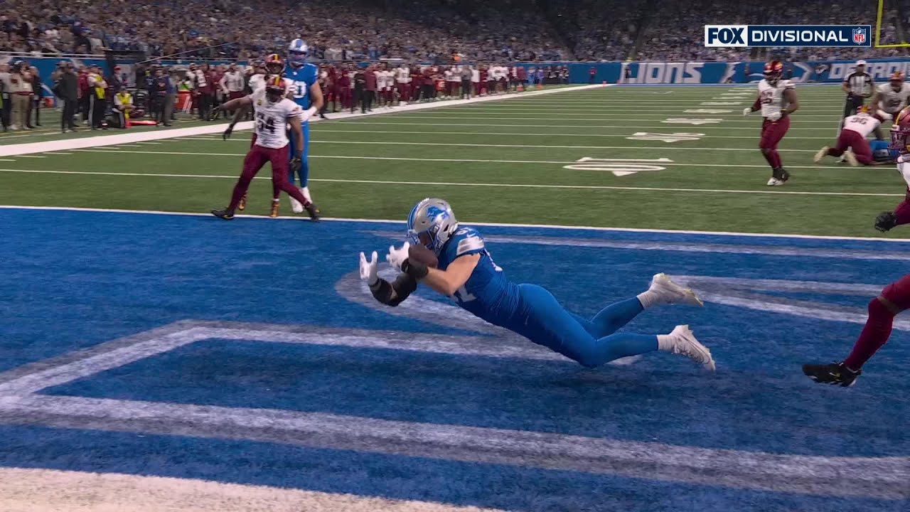 Sam LaPorta Scores Stunning 2-Yard Touchdown! π | Goff Connects vs. Commanders