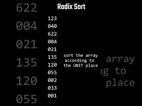 Radix Sort #animation