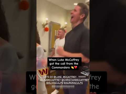 The Moment Luke McCaffrey Got Drafted By Washington