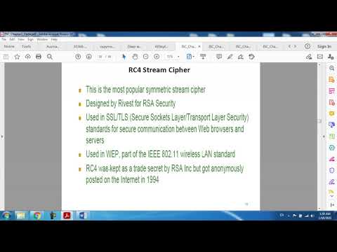Cryptography and Network Security I \ Lec. 7 \ ( RC4 , RC5 and Blowfish Algorithms)