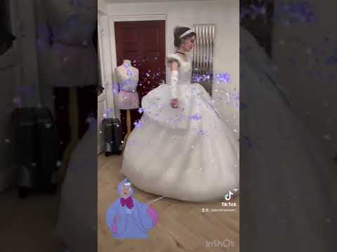 I made my own Cinderella dress 💙 #disney #cinderella #sewing