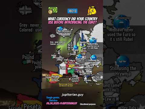 What currency did your country use before Euro?💶 #shorts #geography #map #euro