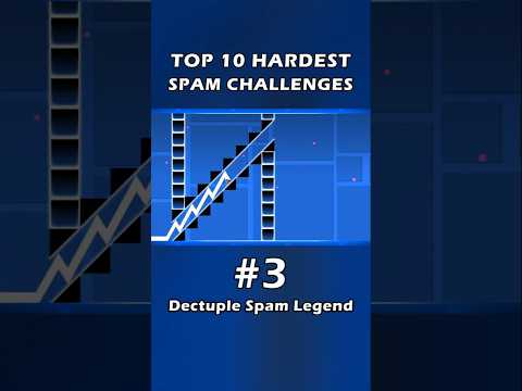 Top 10 HARDEST SPAM LEVELS in Geometry Dash 2.2 #shorts