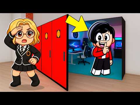 ¡CONSTRUÍ UN CUARTO SECRETO en la ESCUELA en ROBLOX! | Karim Juega