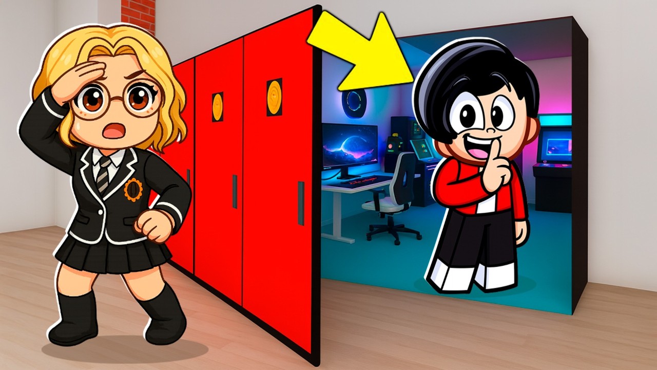 ¡Construí un Cuarto Secreto en la Escuela en Roblox! | Karim Juega