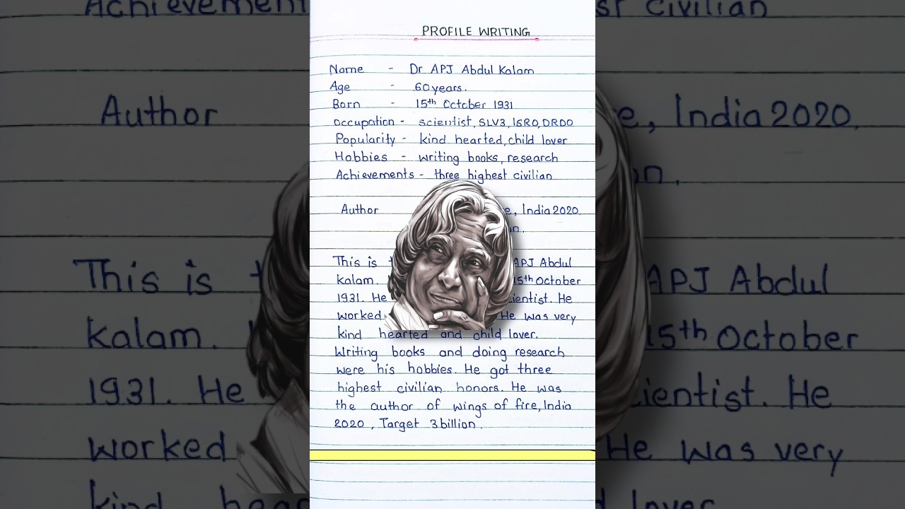 Profile Writing Tips for Exams ✍️