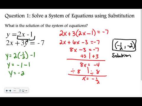 Algebra 4-2: Solving Systems of Equations by Substitution