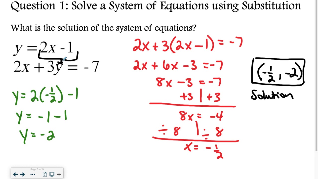 Master Algebra 4-2: Solving Systems of Equations by Substitution 🧮