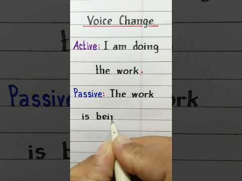 Voice | Active and Passive | I am doing the work | English Grammar