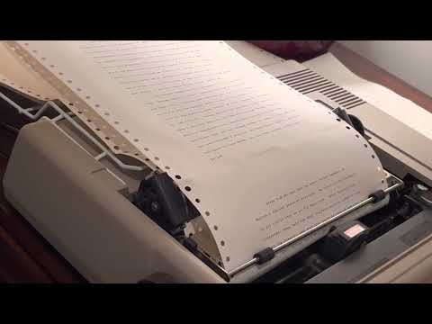 Dot matrix printer in action