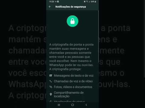 Como mostrar Notificações de segurança no Whatsapp na criptografia de ponta a ponta.