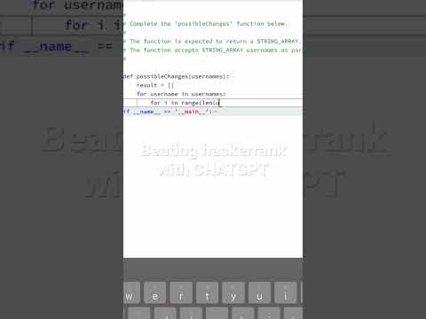 Beating HackerRank with CHATGPT