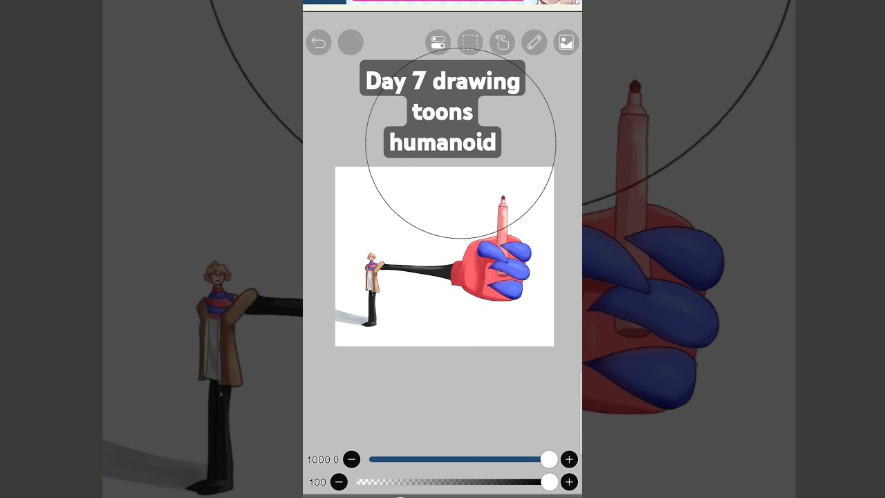Day 7: Creative Humanoid Toon Drawing Challenge 🎨