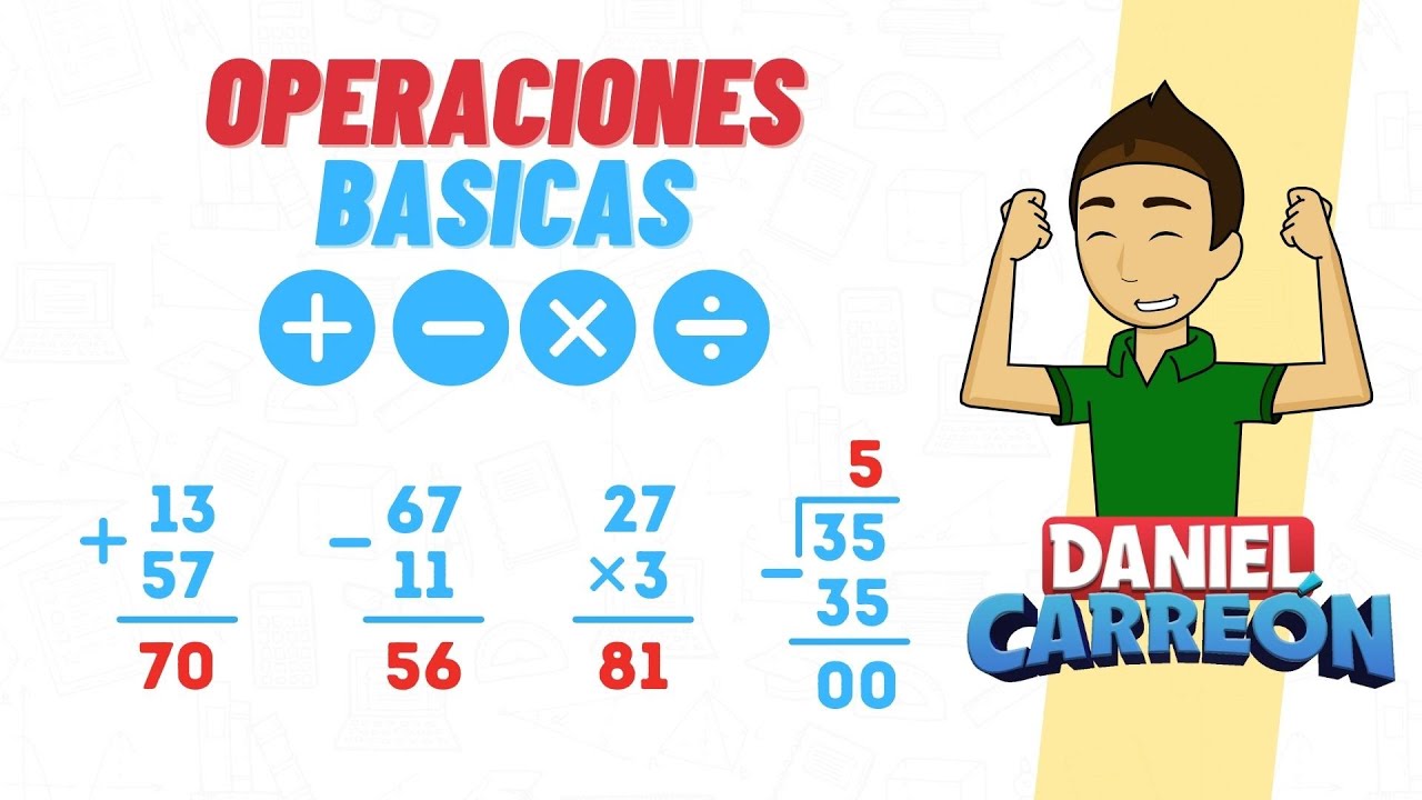 Operaciones Básicas para Principiantes: Suma, Resta, Multiplicación y División Fácil ✨