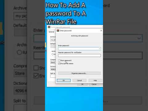 How to lock files and folders with password using WinRAR