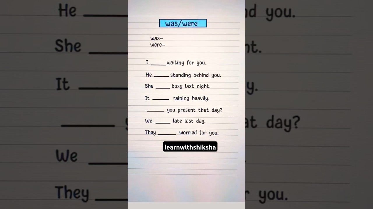 was/were #gk #englishgrammar #grammar #englishlanguage #vocabulary #ingles #tense #spokenenglish