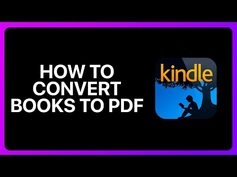 How To Convert An Amazon Kindle Book To Pdf Tutorial
