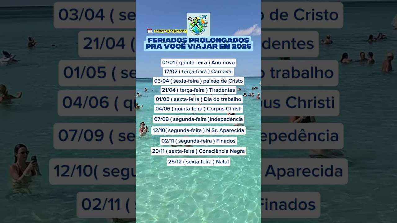 Feriados 2026: Aproveite os Longos 🗓️