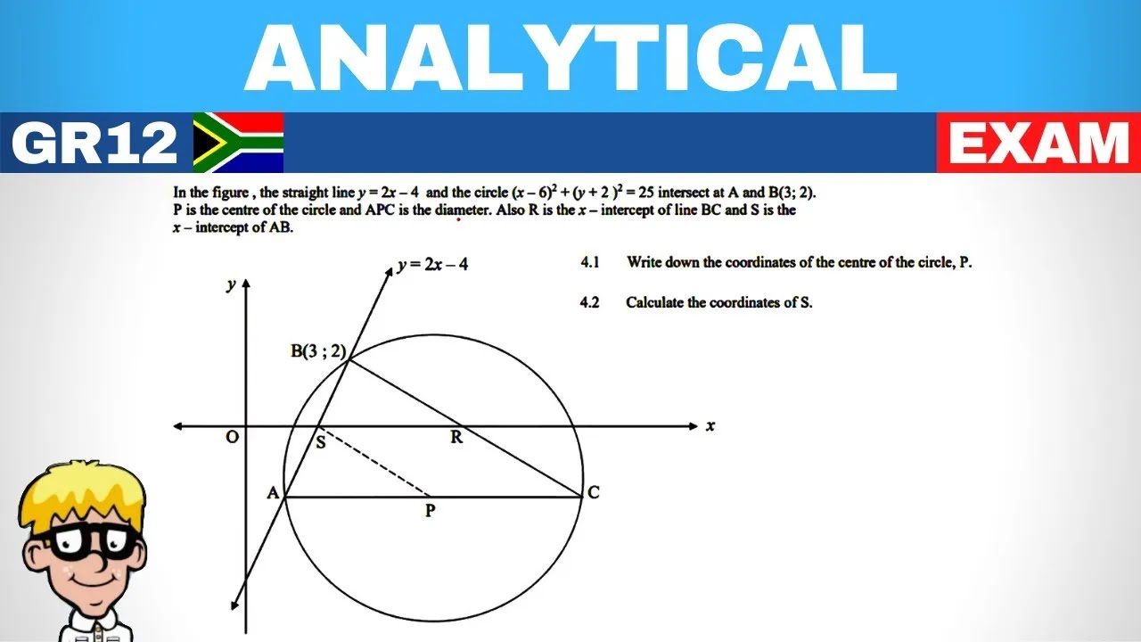 Grade 12 Analytical Geometry Exam Question