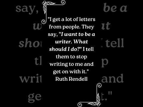 Ruth Rendell Literary Quote. #shorts