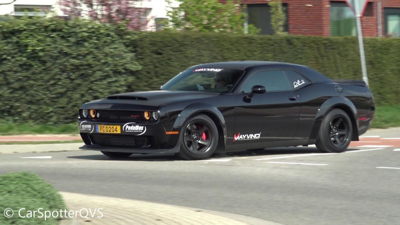 Watch the 840HP Dodge Challenger SRT Demon Roar & Accelerate! 🇳🇱