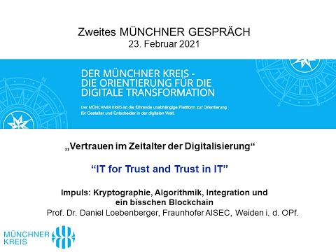 Münchner Gespräch: "Kryptographie, Algorithmik, Integration" von Prof. Dr. Daniel Loebenberger