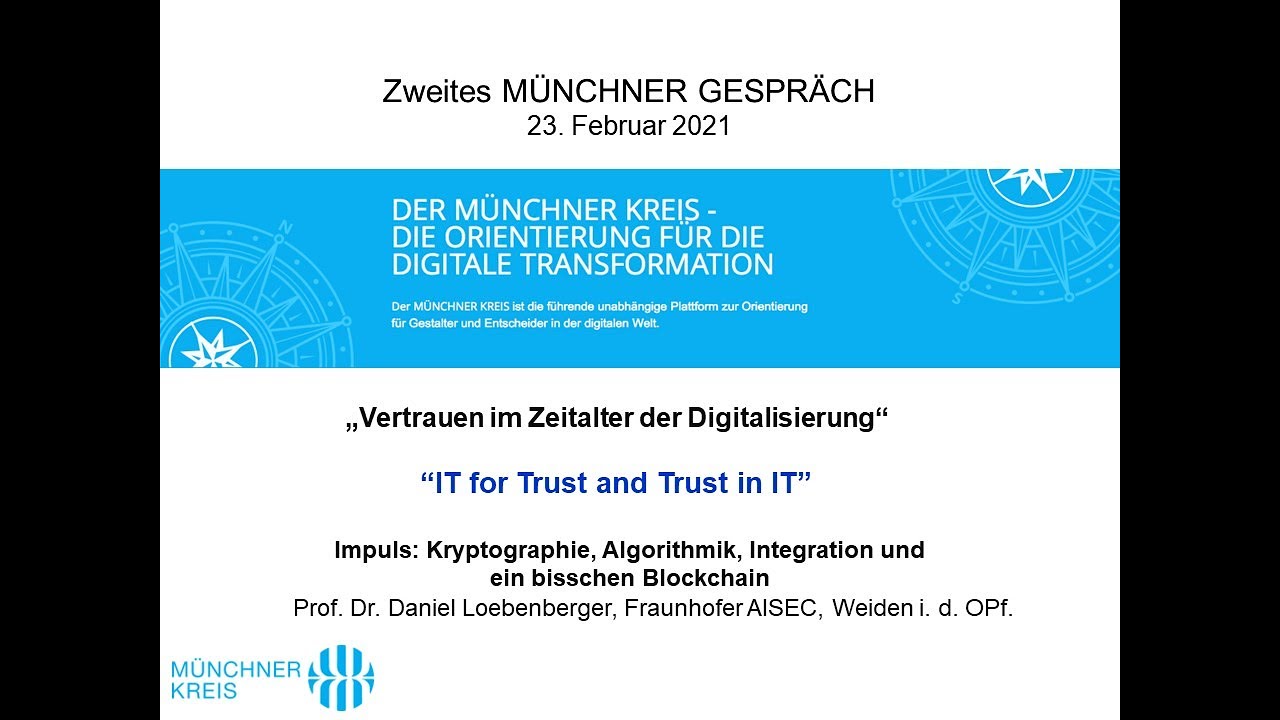 Münchner Gespräch: Kryptographie, Algorithmik und Integration mit Prof. Dr. Daniel Loebenberger