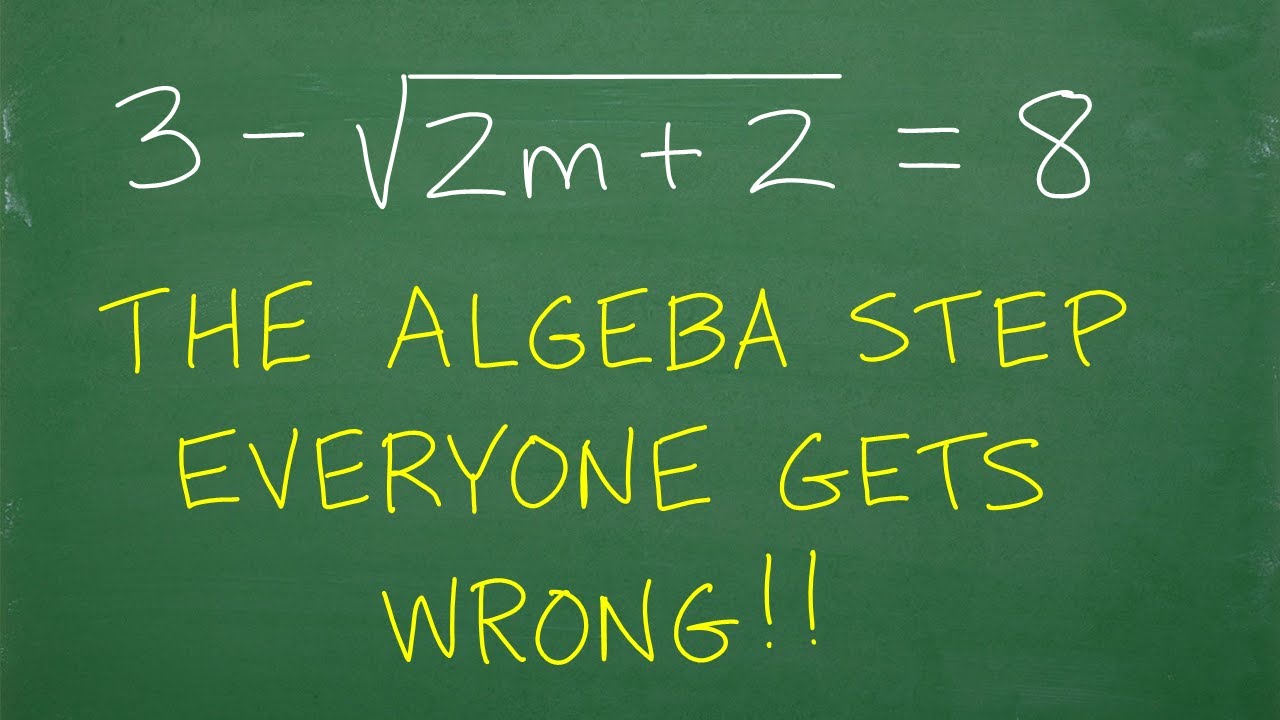 Common Mistake in Solving Radical Equations 🚫