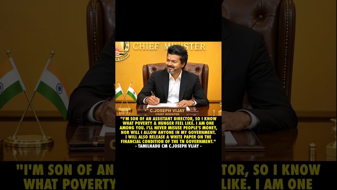 Vijay as Tamil Nadu CM: Fan-Made Vision ЁЯСС