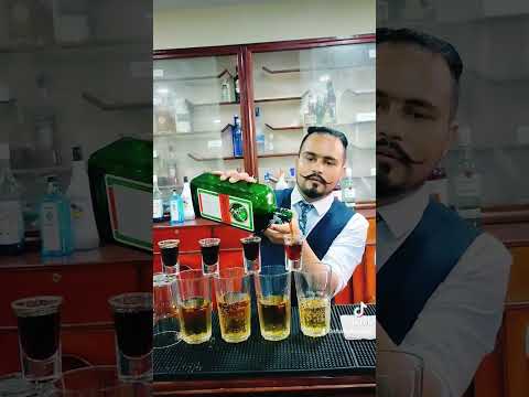 Jager bomb shots! (without redbull!!) #jägermeister #shots #redbull