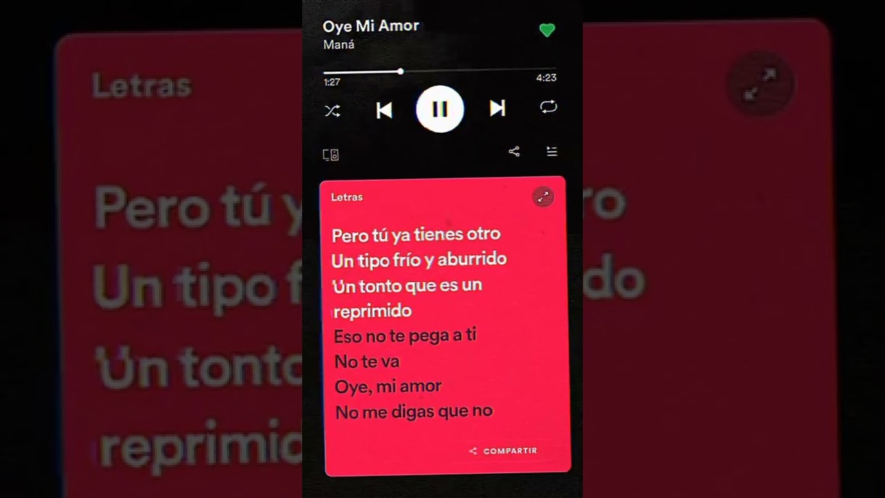 pero tu ya tienes otro 😥💔 un tipo frio y aburrido un tonto que es un reprimido 🥀😞 Oye mi amor - Mana