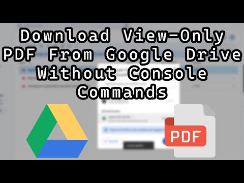 Download View Only PDF From Google Drive Without Console Commands