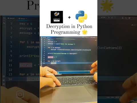 Decryption in Python Programming π#decryption #symmetric #asymmetric #encryption #youtubeshorts