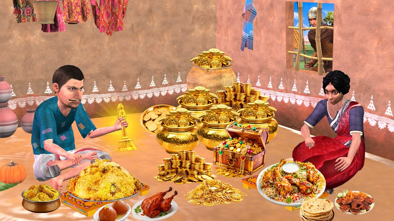 Garib Ka Jadui Ghanta: Unlimited Food & Hilarious Gold Comedy | Hindi Moral Stories