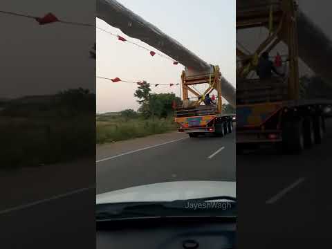 Heavy Equipment Transport On Indian Road | TATA Trucks | Long Truck