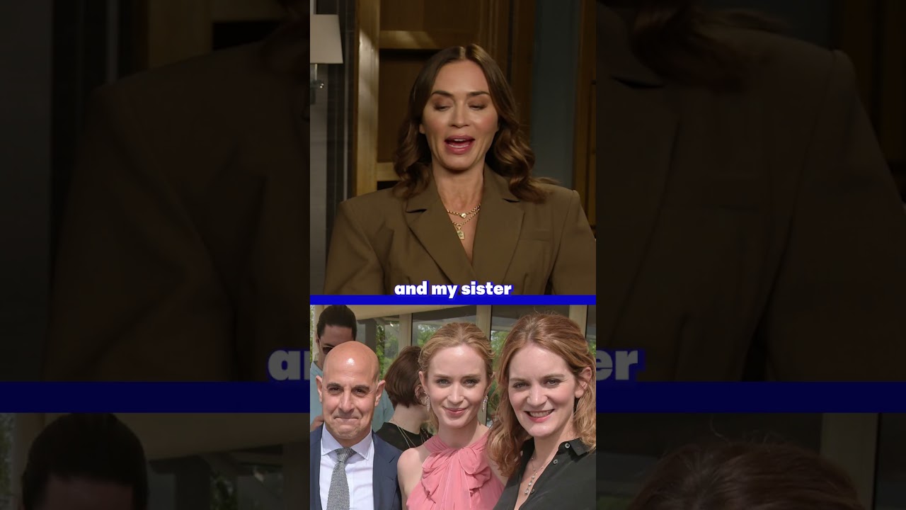 Emily Blunt's Sister Thinks The Rock Looks Like Stanley Tucci