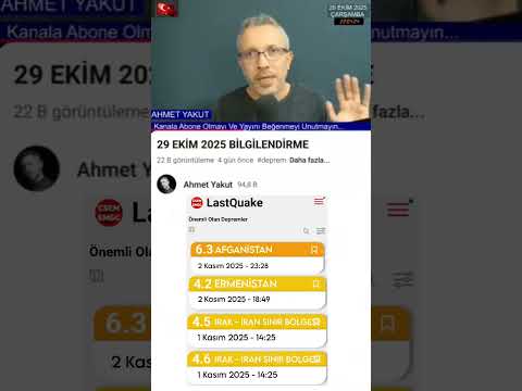 #Afganistan, 6.3 İran - Irak 4.5 - Ermenistan 4.3 #deprem