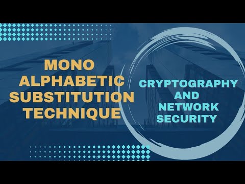 Mono Alphabetic Substitution Technique in CNS Cryptography & Network Security in Tamil