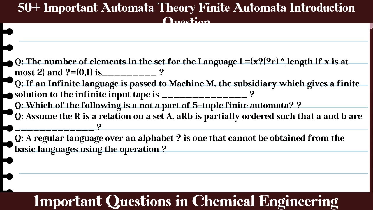MCQ Questions Automata Theory Finite Automata Introduction with Answers