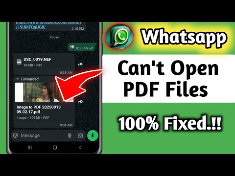 Whatsapp Can't Open PDF Files | New Update 2025 | How to fix Whatsapp PDF File Not Opening Problem 