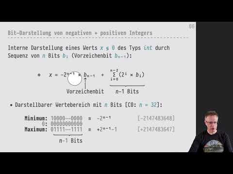 Informatik 2 — Chapter #02 — Video #008 — Negative Integers, Zweierkomplement